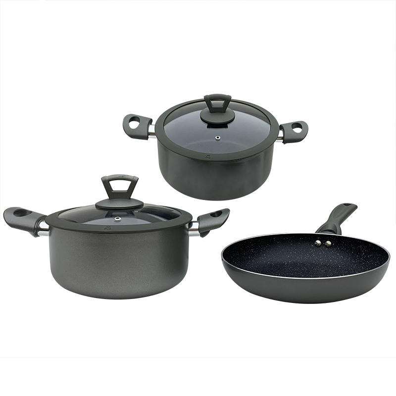 IW-PN5127 Pressed Aluminun cookware frypan saucepan casserole wok