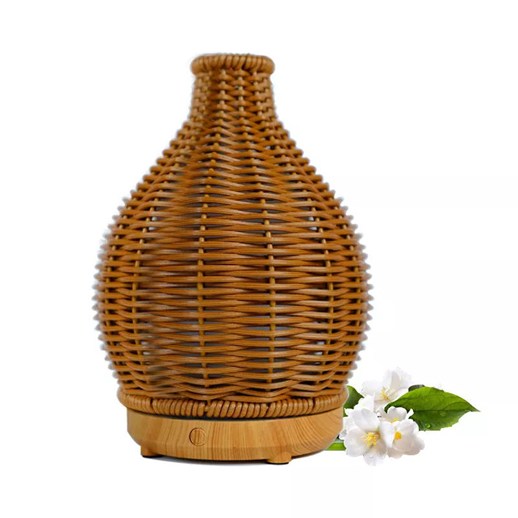 Imitation Rattan Art 80ml Warm Light USB Cable Aroma Diffuser