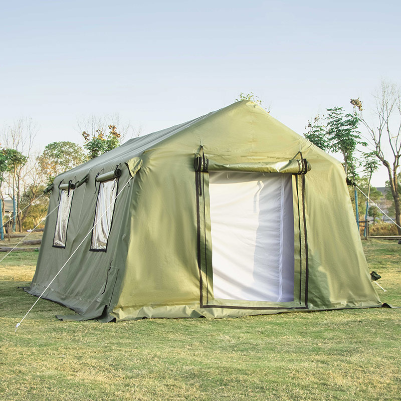 Inflatable military tent glam camp