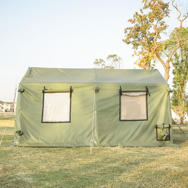 Inflatable military tent glam camp