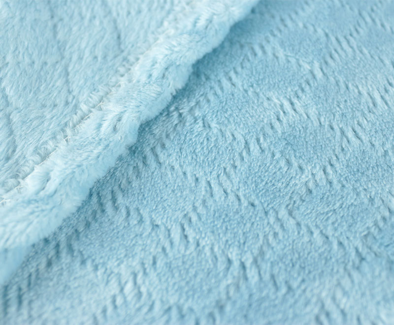 Light blue diamond jacquard flannel blanket 03