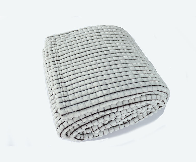Cozy plush ribbed blanket jacquard flannel blanket for sofa bed (black stucco) 26