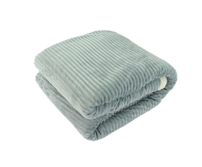 Jacquard flannel upholstered with extra soft sherpa blanket 08