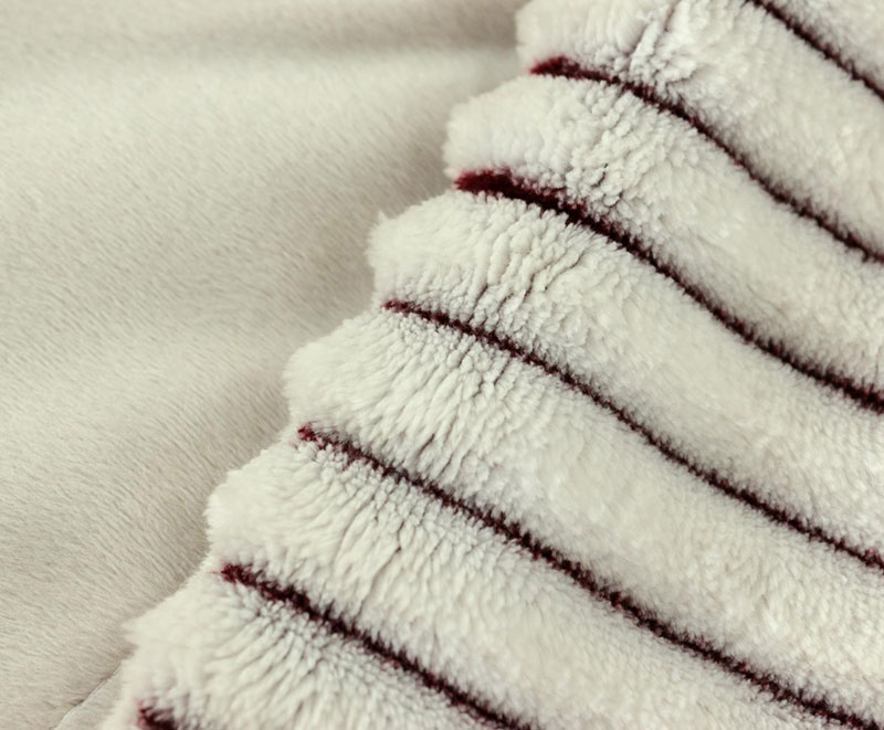 Plush warm reversible four seasons jacquard flannel with sherpa blanket 10