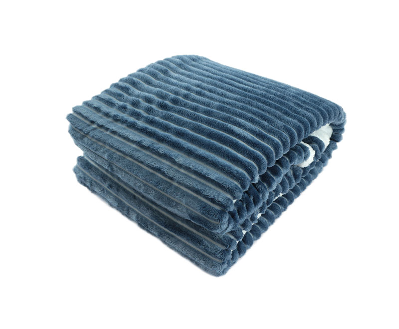 3D fluffy warm jacquard flannel with sherpa blanket 24