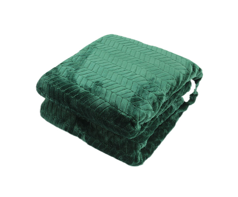 Textured jacquard flannel with sherpa blanket 25