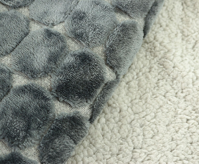 Jacquard flannel print flannel with tonal fleece blanket 30