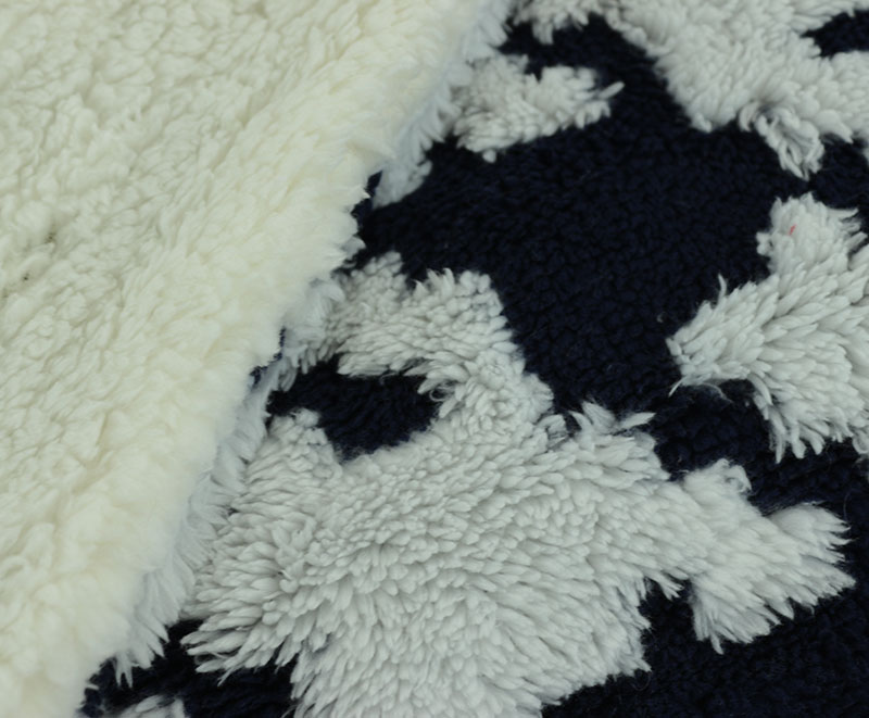 Houndstooth jacquard lamb fleece blanket 04