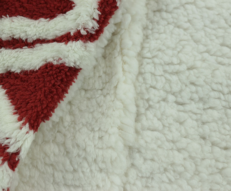 Chunky quilted jacquard lamb fleece blanket 05