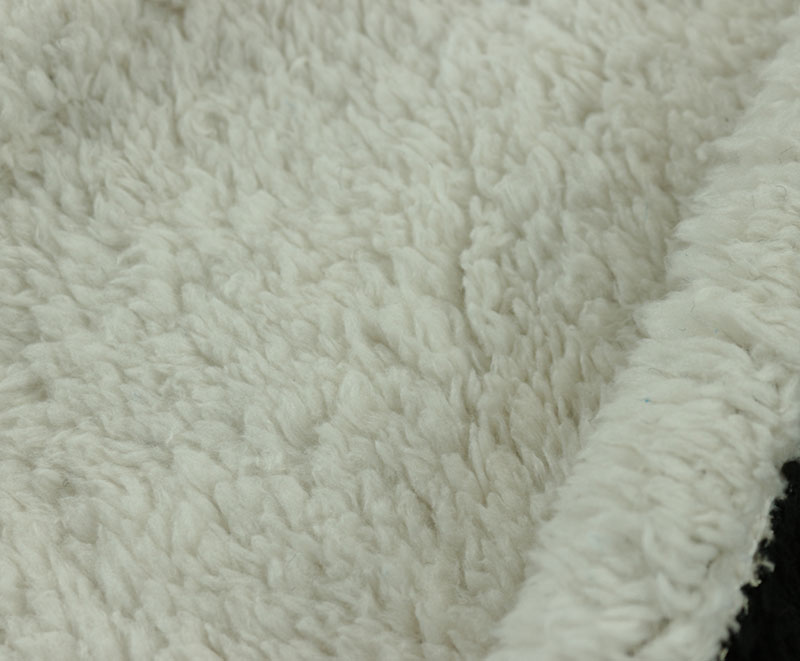 Noble black jacquard lamb fleece blanket 08