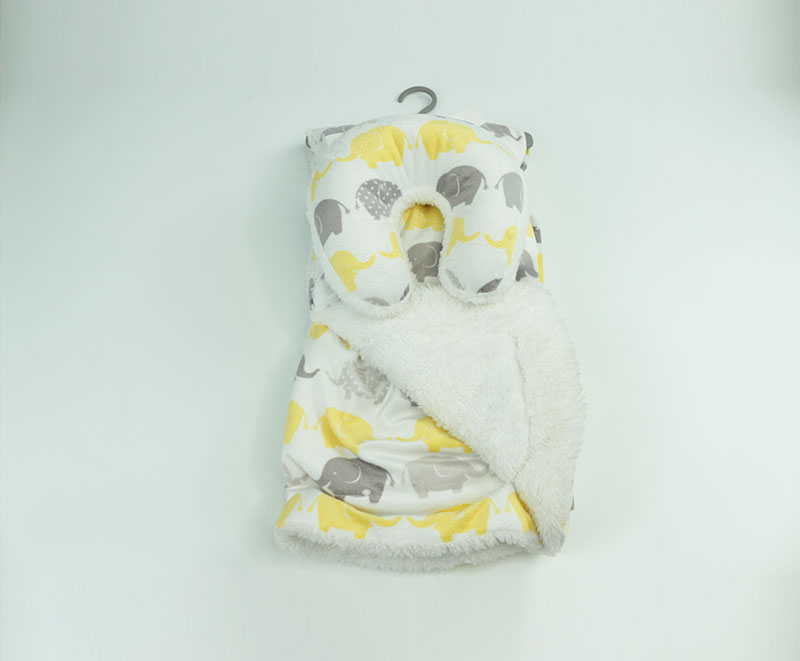 Elephant embossed baby blanket kit baby blanket 03