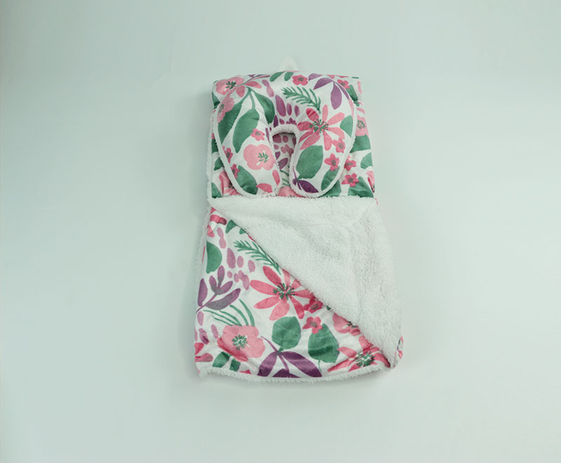 Floral embossed baby blanket kit baby blanket 04