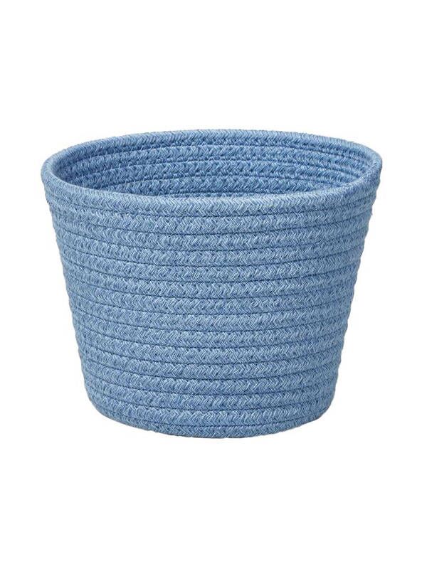 Decorative coiled rope basket