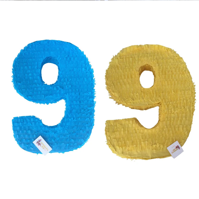 Large Solid Color Blank Number Nine Pinata Great to create your own Theme!