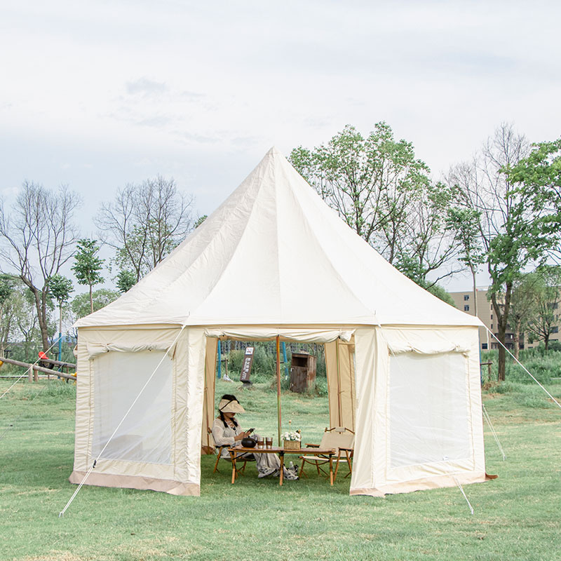 Large party tent glam camp