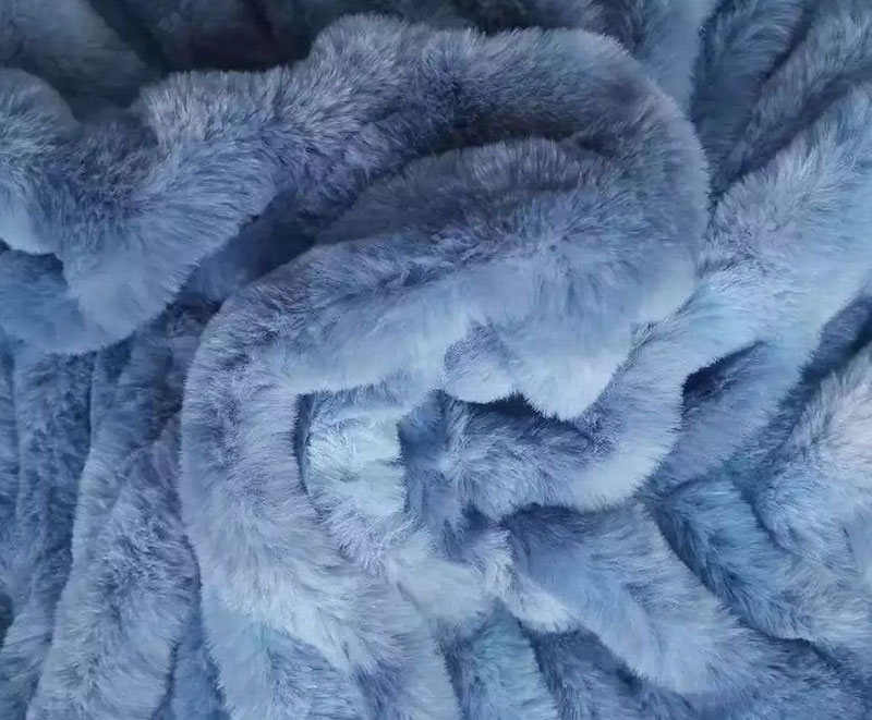 Luxurious extra thick navy brush flower fleece blanket
