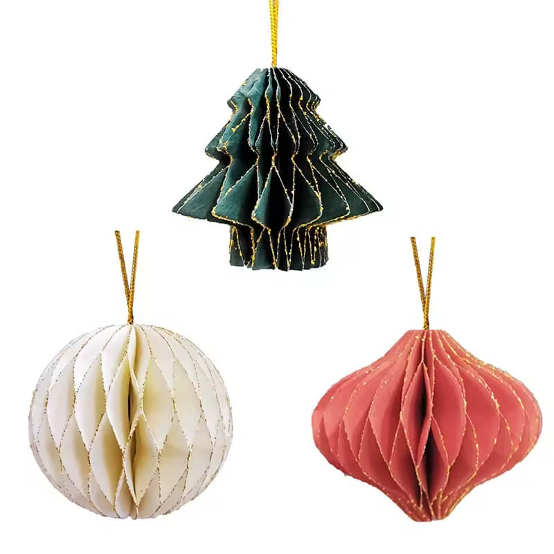 paper christmas tree ornaments
