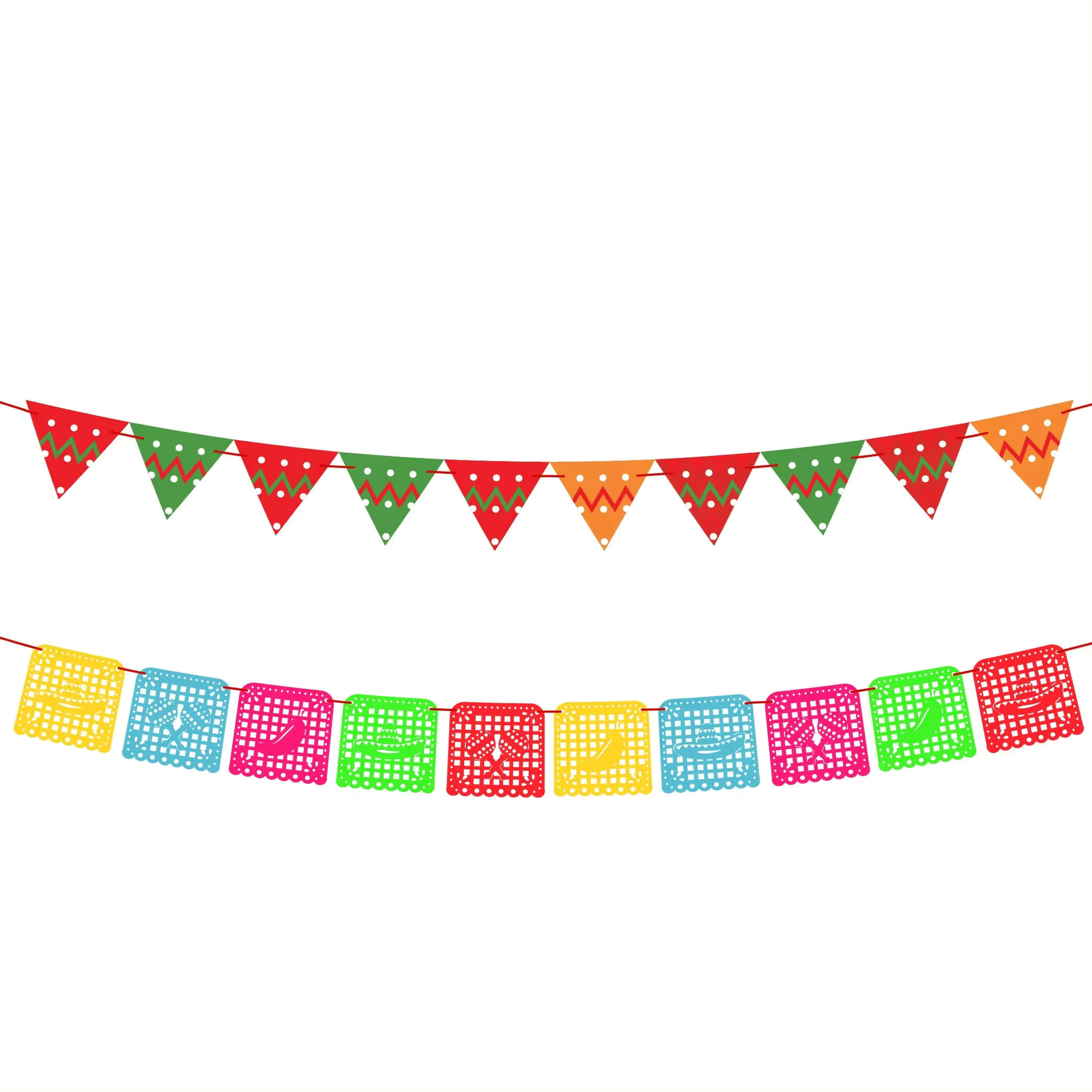 Mexican Party Pennant Banner 