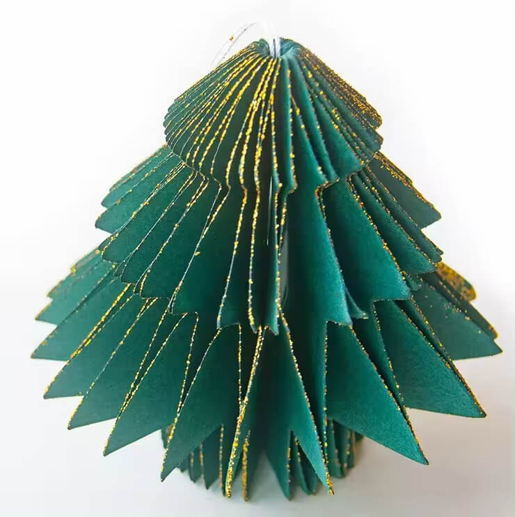 paper christmas tree ornaments