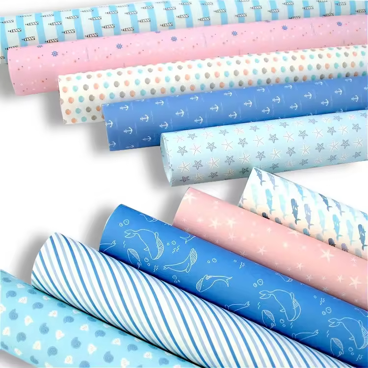 Blue Pink Wrapping Paper