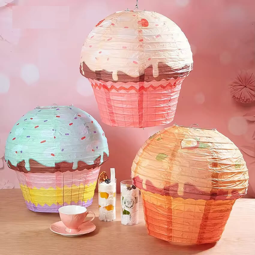 Cupcake Shaped Paper Lanterns