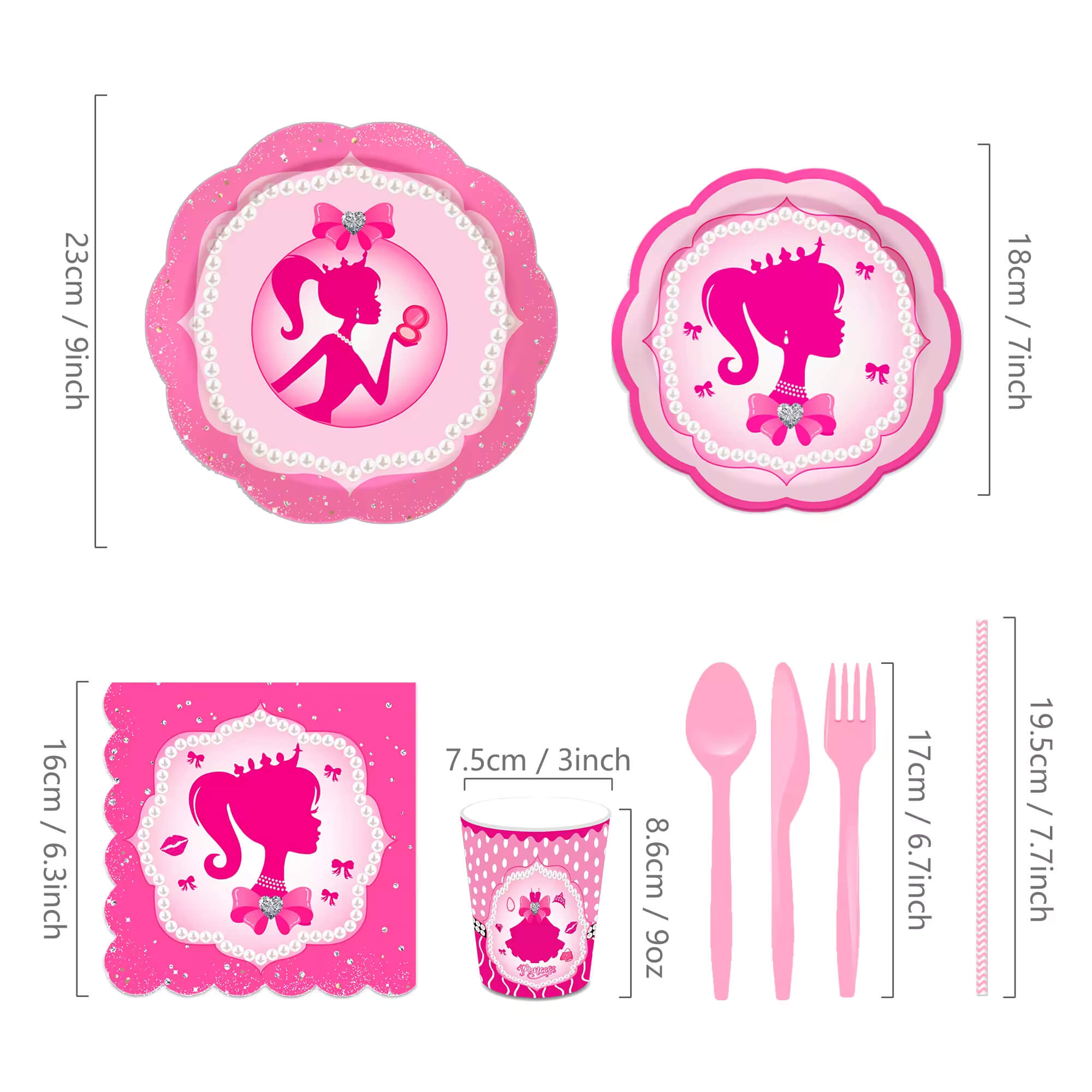 paper pink plates