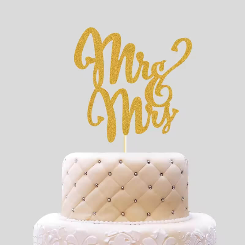 mr & mrs wedding cake topper