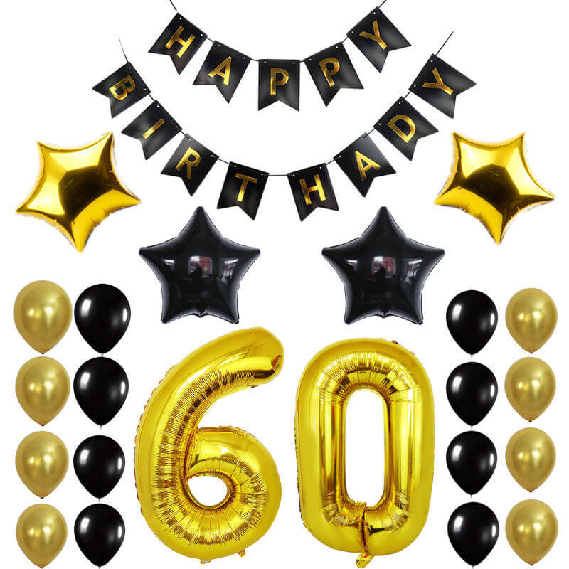 60th birthday balloons