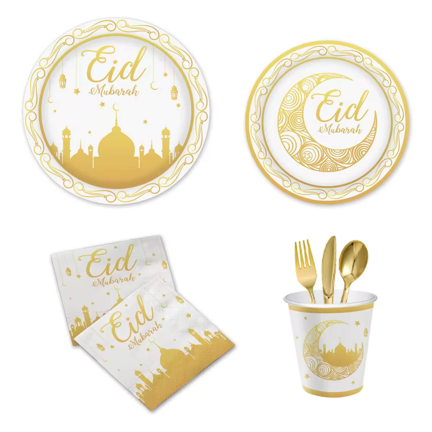 Eid Mubarak Party Tableware Sets