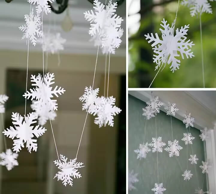 Snowflake White Paper Fans