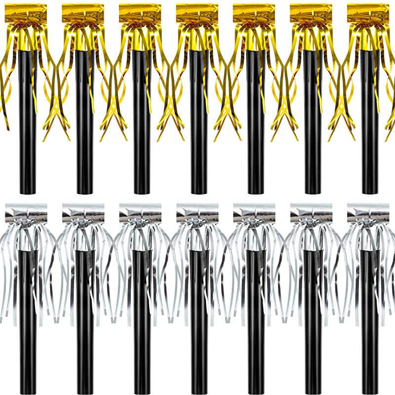 Gold Silver Party Blowouts Fringed