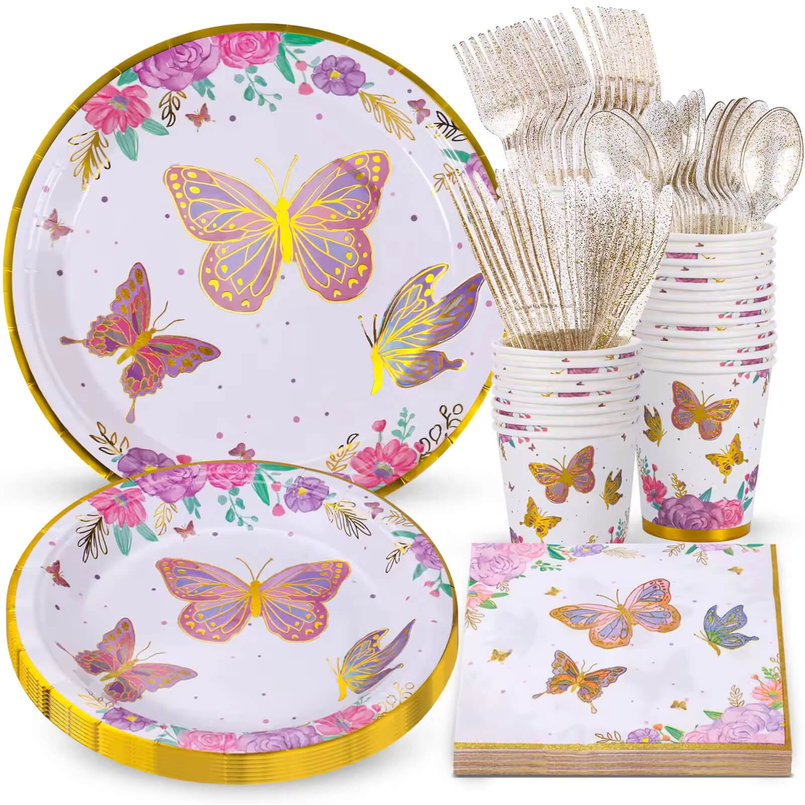 Butterfly Floral Theme Tableware Set 