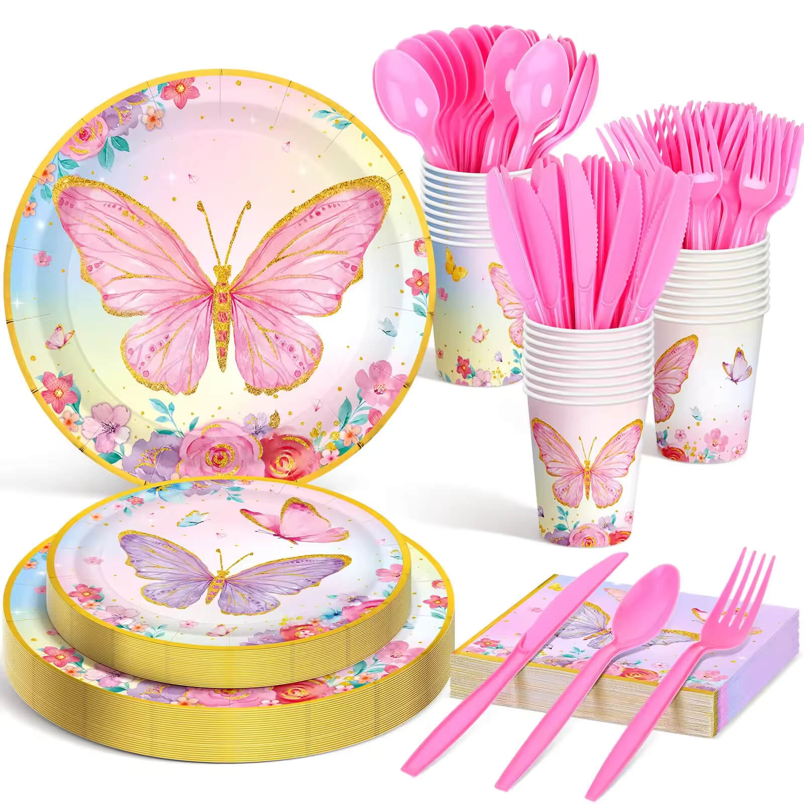 Butterfly Floral Theme Tableware Set 
