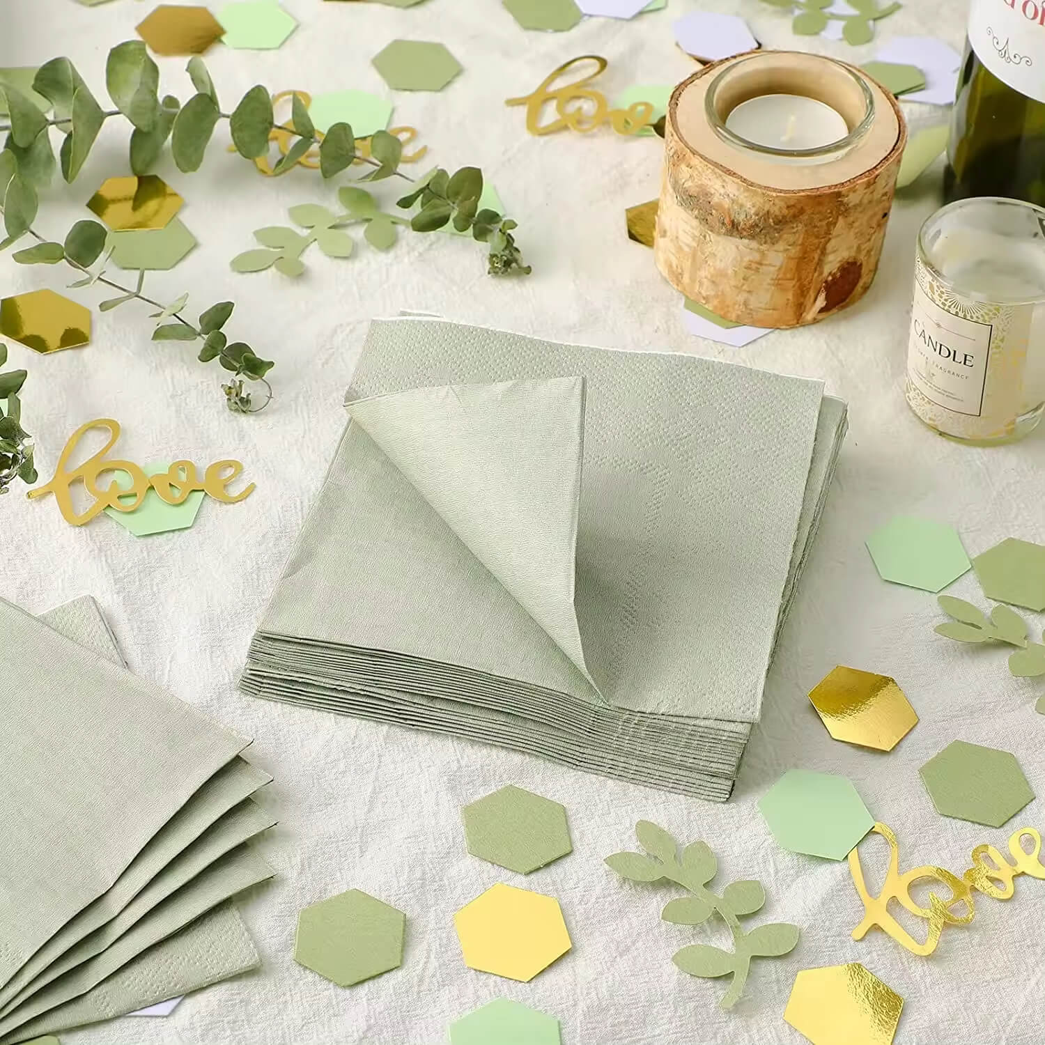 Sage Green Paper Napkins