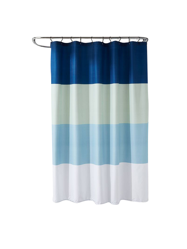 Microfiber colorblock large striped shower curtain - room essentials