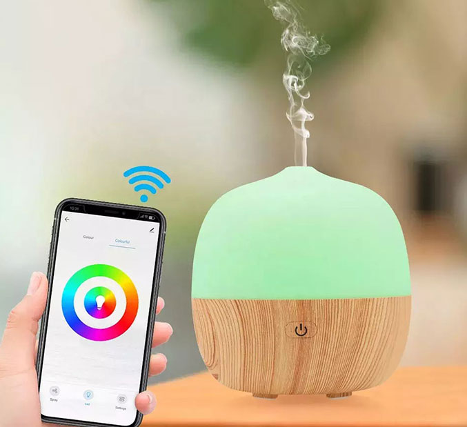 Mini Ultrasonic Aroma Air Humidifier New Items Portable Top Fill 120ml 5v Wood Grain Base Car Essential Oil Diffuser