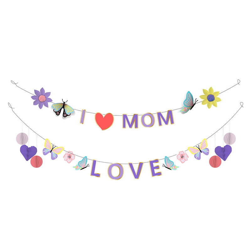 Mother's day party decoration laser letter banner HM014
