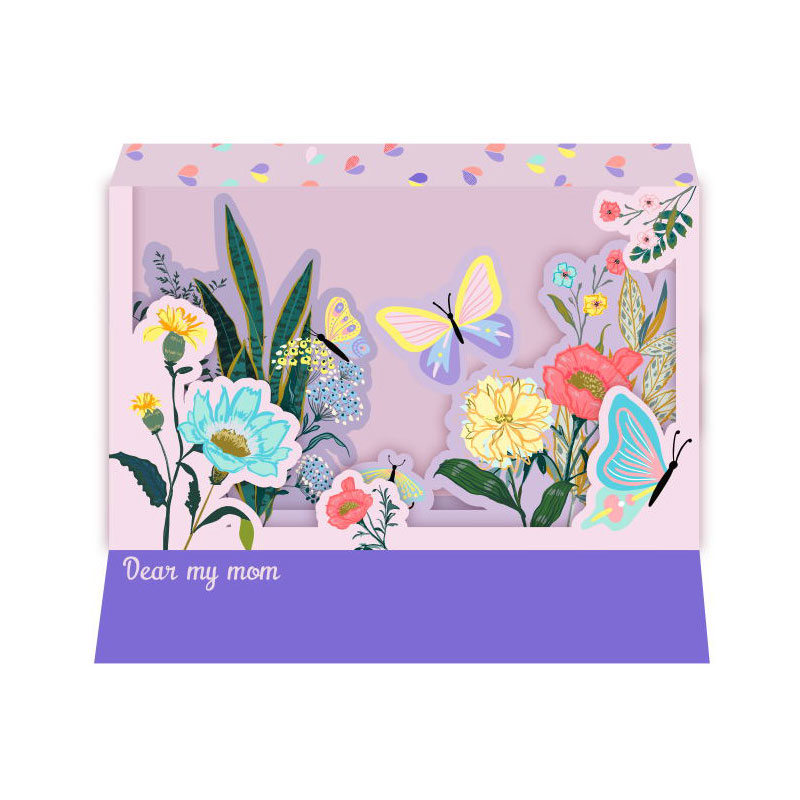 Mother's day stereoscopic butterfly greeting card HM037