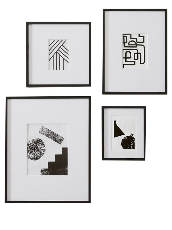 Multi-mat gallery frames - black