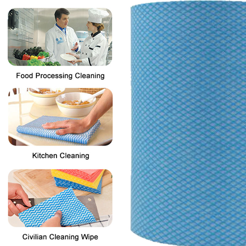 Non-woven impregnated cleaning cloth clean wipe roll paper convenience cloth