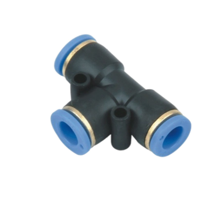 Nylon pneumatic straight push fit connector