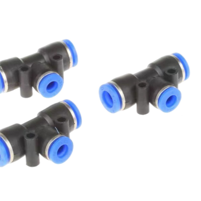 Nylon pneumatic straight push fit connector