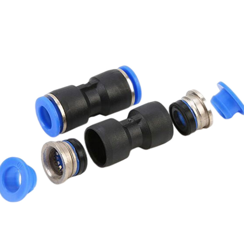 Nylon pneumatic straight push fit connector