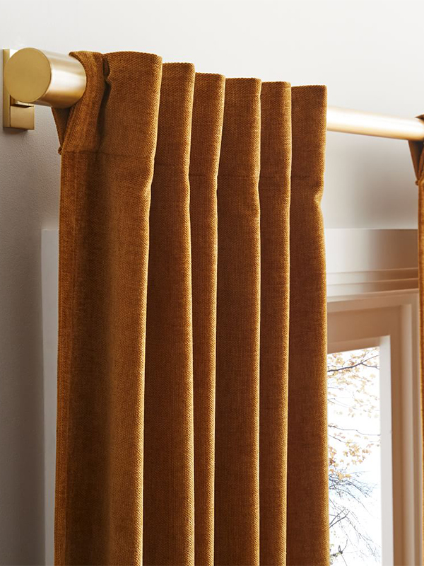 Old velvet curtains - golden oak