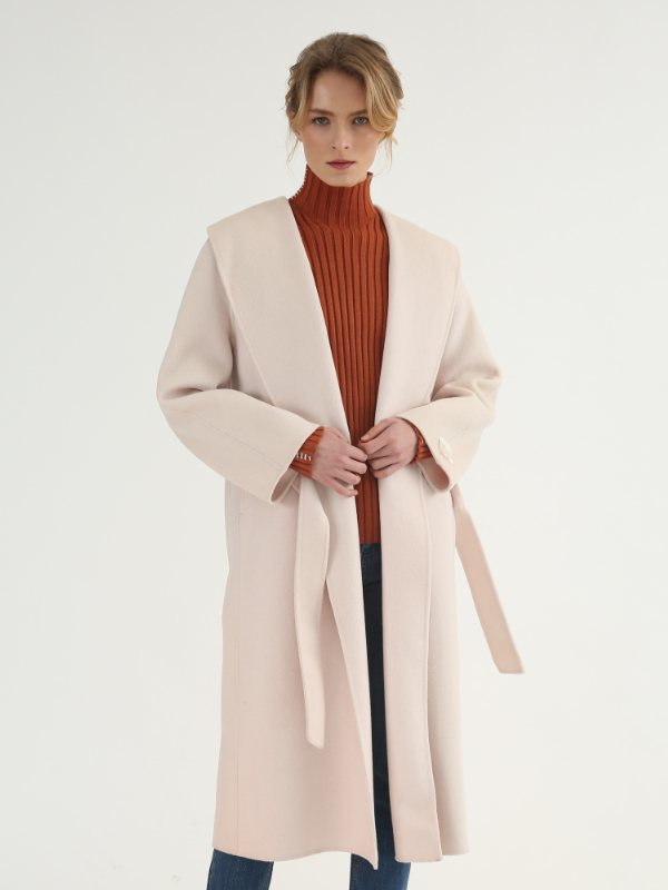 Pale Fashion Woolen Coat