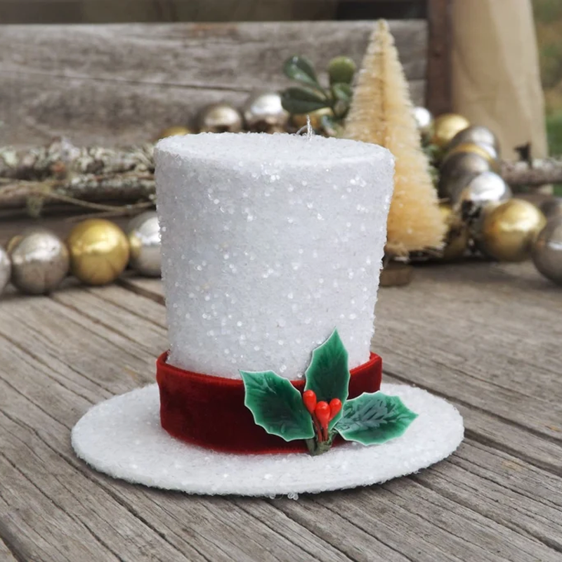 Paper Mache Top Hat Small Unfinished Christmas Ornament Crafts