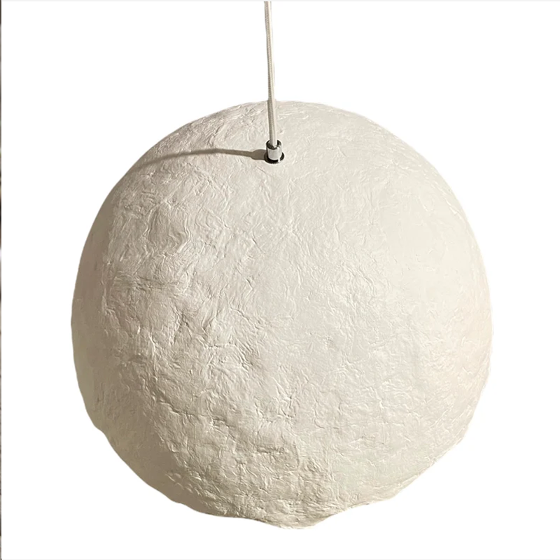 Paper mache Lamp Sphere industrial ball Pendant Modern Light
