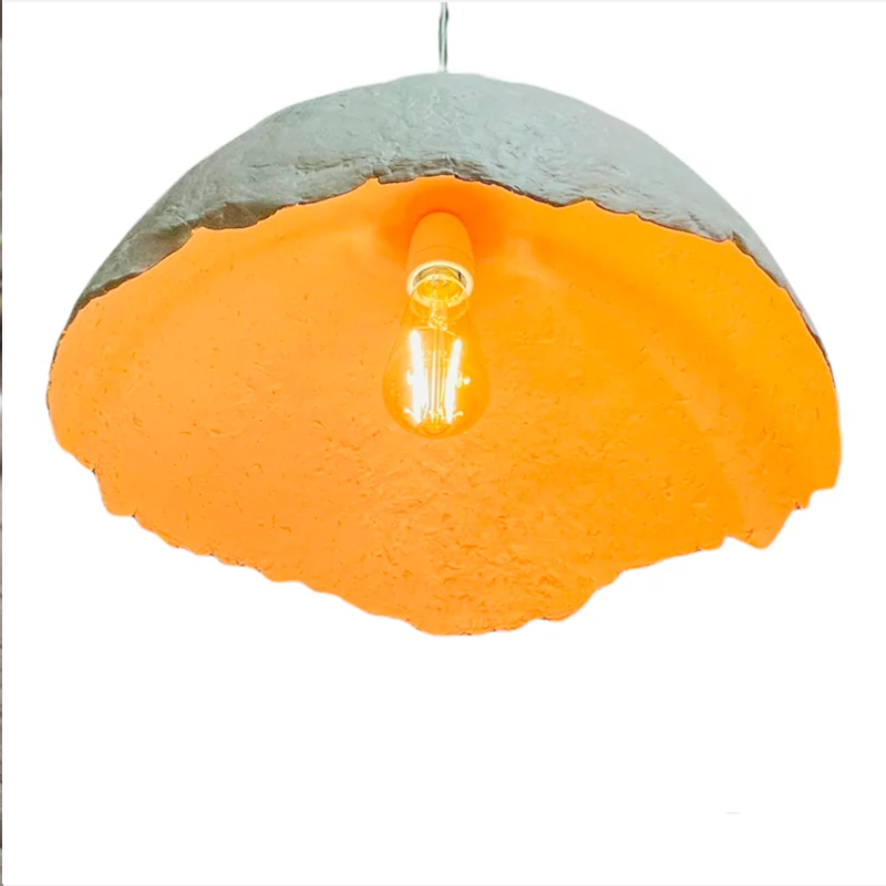 Paper mache Lamp Sphere industrial ball Pendant Modern Light