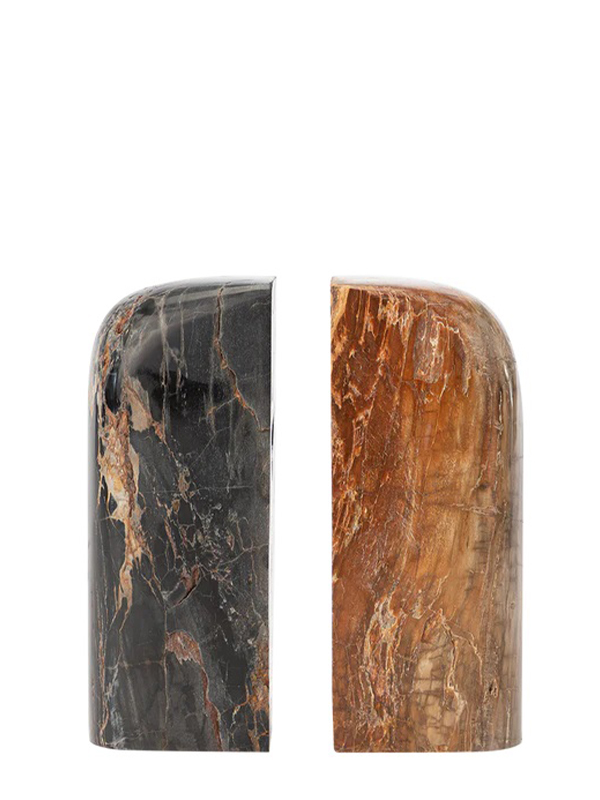 Petrified wood bookends (Set of 2)