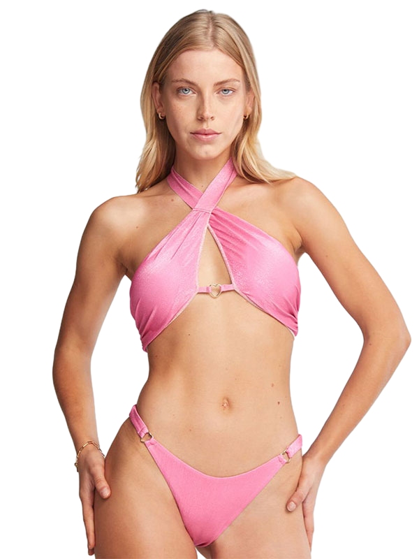 Pink Tie Back Bikini Set